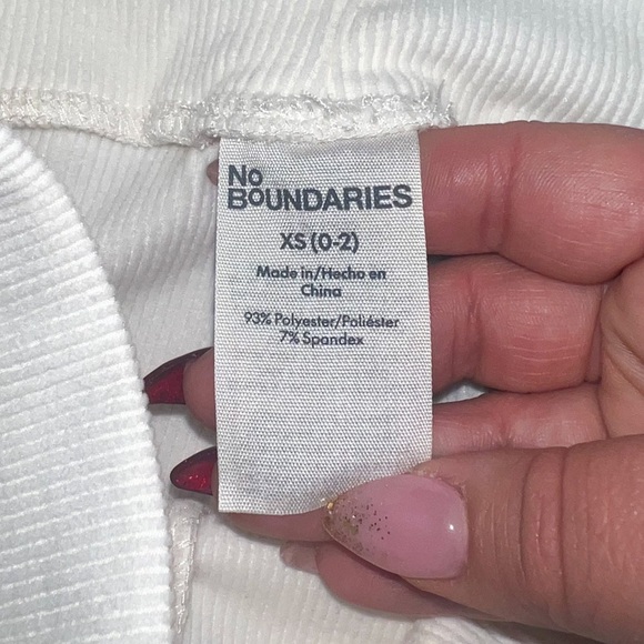 No Boundaries Women’s Cozy Rib Leggings - Winter White/Black Soot, Size XS (0-2) - Picture 2 of 12